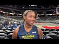 Aliyah Boston after Indiana Fever practice — on effort, screening, Team USA, maximizing schedule