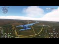 Cross wind landing. Microsoft flight sim