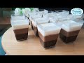Puding Lapis Coklat Caffe Latte | Caffe Latte Chocolate Pudding | aneka puding
