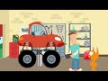 Kitty and Magic garage - Head over hills in mud - Cartoons for kids