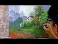 How to Paint at the Back of the House in Acrylics/ Time-lapse / JMLisondra