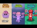 My Singing Monsters Vs The Lost Landscapes Vs Raw Zebra | Redesign Comparisons | All Comparisons