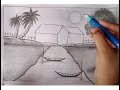 How to draw a village scenery pencil drawing for beginners stepbystep|| pencil shading drawing video