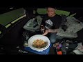 Truck Camping In A Severe Thunderstorm & Tornado Outbreak - Crock Pot Pizza