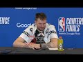 Luka Doncic's post-game presser after their 108-105 Game 1 win over the Timberwolves