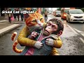 Miaw miaw miaw miaw Song sad, The sad story of a kitten being kidnapped by a monkey 🙀 #cat #cute