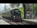 35018 British India Line and HST test train passes Hartford station 4th June 2024