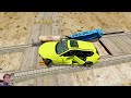 Big and Small Car vs Slide Colors with Portal Trap - Cars vs Rails - BeamNG.Drive #4