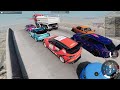 Racing LEGO Cars Through LASERS in BeamNG Drive Mods!
