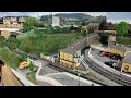 OO Gauge Shed Model Railway Layout. Progress and trains running