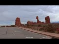 1.5 Hours of Scenic Desert Driving Through Arches National Park 4K Moab, Utah