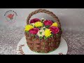 Amazing flower basket cake decoration