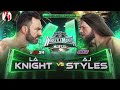 WWE WRESTLEMANIA 40 XL LA KNIGHT VS AJ STYLES OFFICIAL MATCH CARD (FULL HD)
