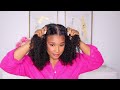 🥰 GLUELESS WIG INSTALL WITH BEAUTIFUL CURLS!! ISEE HAIR