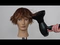 Drying a lived in Bob Haircut Tutorial