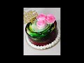 How to make a mirror glass effect cake । Awsome cake decorating ideas । Floral mirror glaze cake