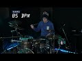 Hip hop drum loop 85 BPM // The Hybrid Drummer