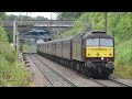 Black5 44871 and 47 passes Hartford Station in Cheshire en route to Liverpool 14th July 2024