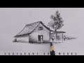 Simple Landscape drawing ||pencil drawing tutorial ||pencil shading techniques