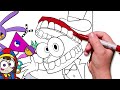 Satisfying Coloring Pages The AMAZING DIGITAL CIRCUS. Coloring characters from digital circus show