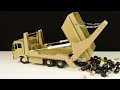 How to make Skip Loader Heavy Truck from Cardboard/ Automatic loading/unloading