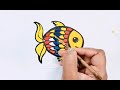 How to Draw Fish Easy For Kids And Toddlers.