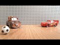 McQueen and Mater play football | Cars Stopmotion