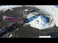 HUGE snow pile in snow dump site/where snow go during snow removal operation in Montreal/Canada🇨🇦❄️