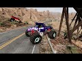 Epic High Speed Monster Truck Jump And Crashes #84 | BeamNG.Drive | BeamNG ASna