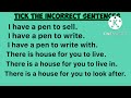 Tick the correct Secntences | When to use preposition with verbs