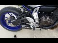 Yamaha FZ 07 M4 Slip On Exhaust Sound With The Silencer Removed MT 07