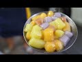 Colorful Rainbow Glutinous Rice Balls in Coconut Milk (Thai Dessert Bua Loy) - Thai Street Food