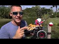 RC Monster truck Catches Colorful Fish for PRIME.