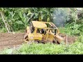 Dangerous!! D6R XL Bulldozer Opens New Road in Dangerous Area, Suddenly Landslide Occurs