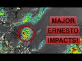 Category 3 Major Hurricane Ernesto Forecasted | Big Waves Along the East Coast