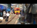 Maeklong Market Railway ...the train approaches.