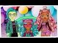 Day Girl Marinette vs Night Girl Draculaura Clothes Switch up | SurprisingDolls Paper DIY
