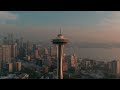 Seattle 4K drone view • Amazing Aerial View Of Seattle| Relaxation film with calming music