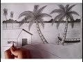 How to draw a village scenery pencil drawing for beginners stepbystep|| pencil shading drawing video