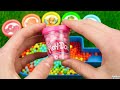 Satisfying Video l How to make Rainbow Bathtub WITH Mixing Beads AND PlayDoh Bottles Cutting ASMR