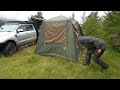 Rain Camping In Popup Car Tent