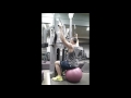 Exercise Ball Seated Lat Pull down Cables