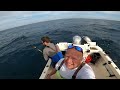 Albacore Tuna Fishing.  5 rods going off,  total chaos.  Underwater  footage. (Ep1/24)