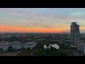 View of Jomtien, Thailand at sunrise.