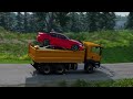 Cars vs Fast Flowing River, Fallen Trees and Train Tracks ▶️ BeamNG Drive