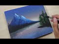 Mountain Lake Landscape / Acrylic Painting for Beginners / Painting Tutorial