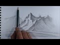 DRAWING COURSE #2 How to Draw Realistic Mountains with just ONE Pencil!