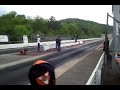 Natural Bridge Speedway - Silver Nova vs Blue car