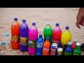 Experiment Balloons of Coca Cola & Orbeez, Mtn Dew, Fanta, Chupa Chups, 7up vs Mentos Underground