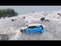 GTA 5 WINTER CRASH TESTING REAL CARS Ep.02